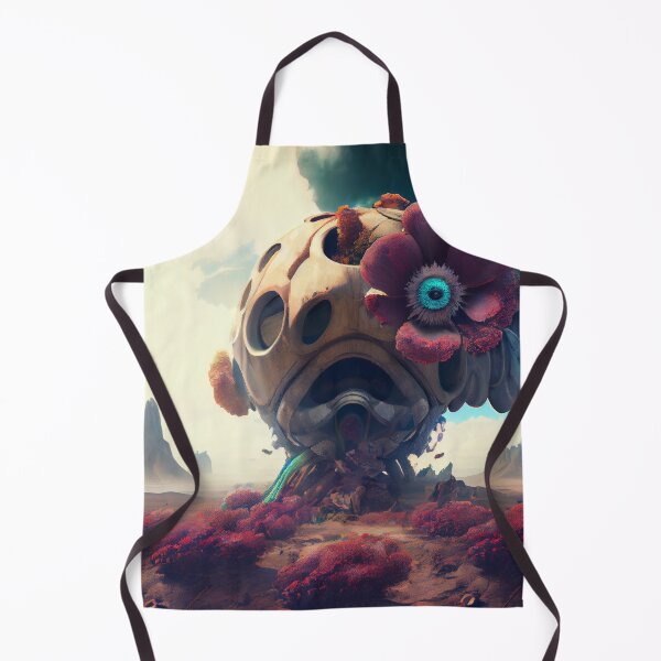 Artikelvorschau, Cool Alien Planet Hive with Flower Digital Painting entworfen und verkauft von CodeAndColors.