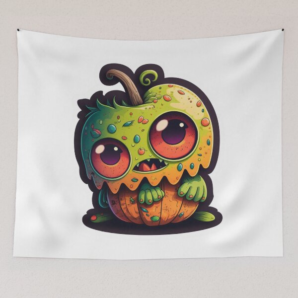 Item preview, Halloween cute pumpkin monster designed and sold by MarcGugDesigns.