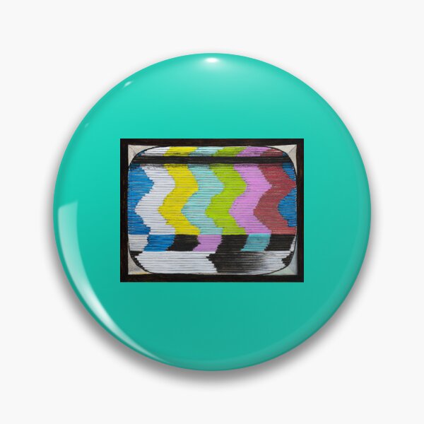 Item preview, Retro Television Color Bar Glitch Acrylic Painting designed and sold by Amelia Parlier.