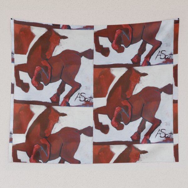 Aperçu de l'œuvre cheval Rouge créée et vendue par AmandaFineArt.