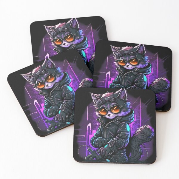Item preview, Hacker Cat Cyberpunk designed and sold by Shaani.
