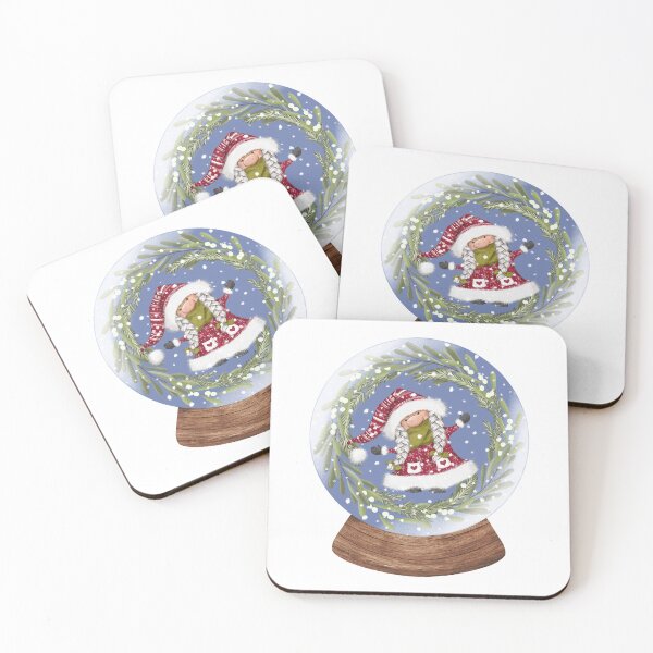Item preview, Snow Globe Christmas Gnome Girl 2 designed and sold by TasimaDesign.