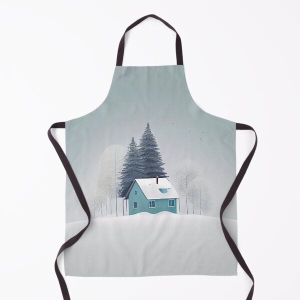 Aperçu de l'œuvre Cute Minimalist Winter Scene Print Digital Painting créée et vendue par CodeAndColors.