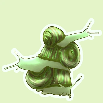 Artwork thumbnail, Snail Stack Green by Kirin-Riki