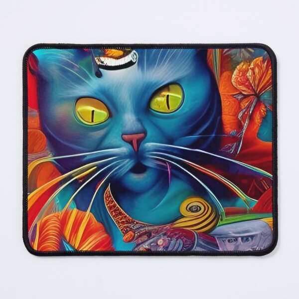 Item preview, Colorful, abstract cat wall art as prints, on canvas, or large posters. Wall art decor for your home. Choice of print sizes. designed and sold by JoelsCorner.
