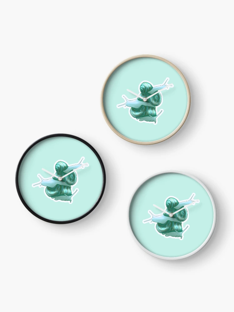 Thumbnail 3 of 4, Clock, Snail Stack Blue designed and sold by Kirin-Riki.