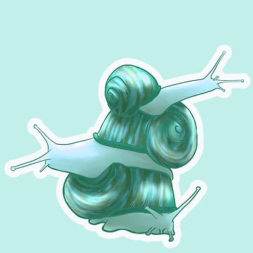 Artwork thumbnail, Snail Stack Blue by Kirin-Riki