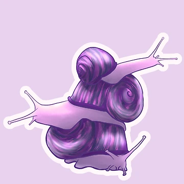 Artwork thumbnail, Snail Stack Purple by Kirin-Riki