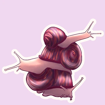 Artwork thumbnail, Snail Stack Pink by Kirin-Riki