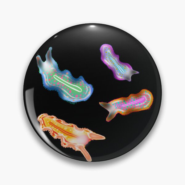 Item preview, Cool sea creatures, Turbellaria, black background designed and sold by Osher-BioArt.