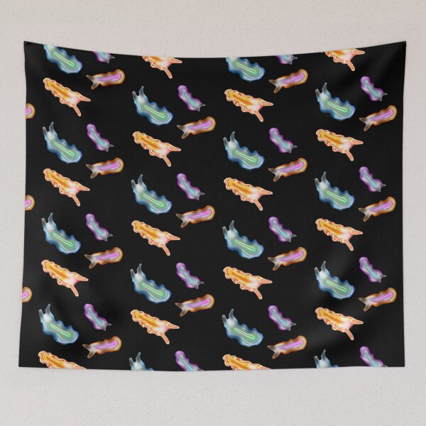 Item preview, Cool sea creatures, Turbellaria, black background  designed and sold by Osher-BioArt.