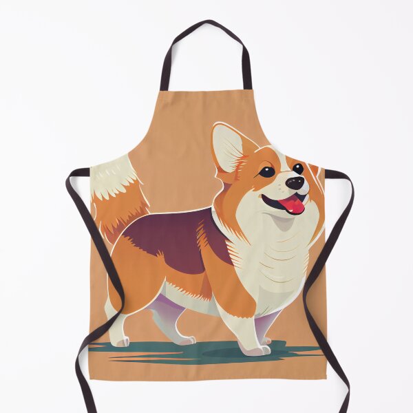 Item preview, Fun Bright Flat Corgi Cartoon Digital Painting designed and sold by CodeAndColors.