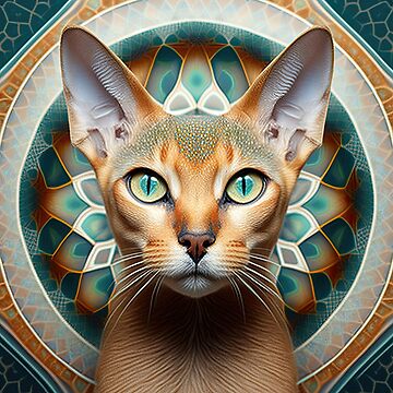 Artwork thumbnail, A Fractal Portrait of an Abyssinian Cat by Daniel Leighton