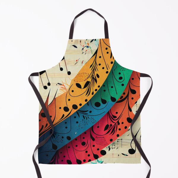 Artikelvorschau, Colorful Floral Abstract Sheet Music Pattern Digital Painting entworfen und verkauft von CodeAndColors.