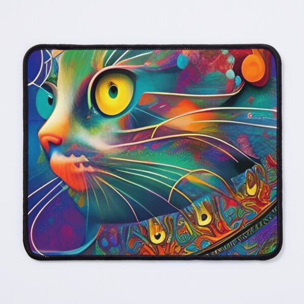 Item preview, Colorful, abstract cat wall art as prints, on canvas, or large posters. Wall art decor for your home. Choice of print sizes. designed and sold by JoelsCorner.