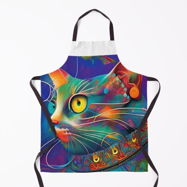 Item preview, Colorful, abstract cat wall art as prints, on canvas, or large posters. Wall art decor for your home. Choice of print sizes. designed and sold by JoelsCorner.