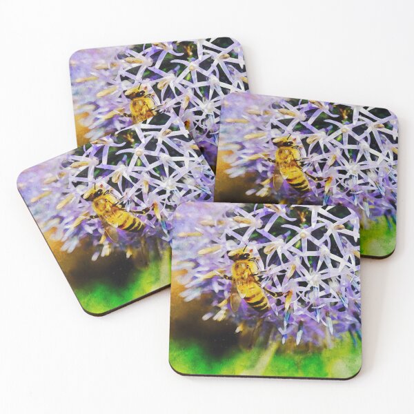 Item preview, Bee On Small Globe Thistle 4  designed and sold by Robert Alsop.