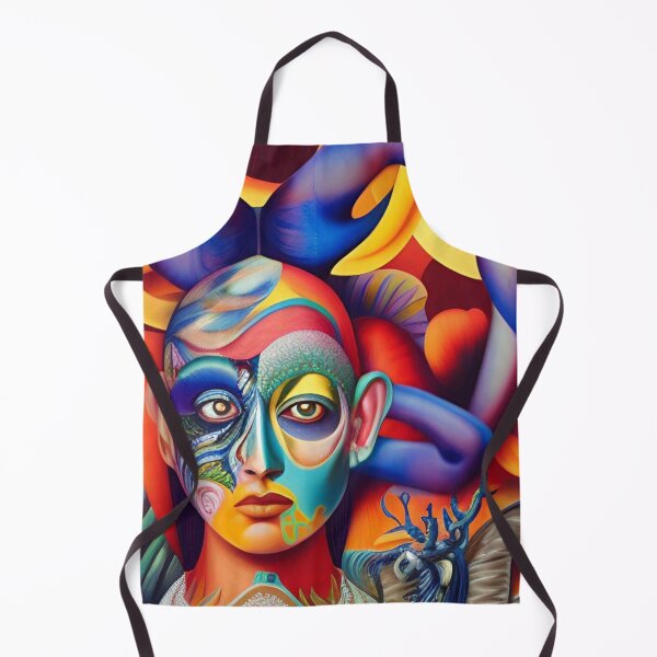 Item preview, Fantasy, portrait wall art print. Woman with painted face. Colorful, abstract wall art as prints, on canvas, or large posters. Wall art decor for your home. designed and sold by JoelsCorner.