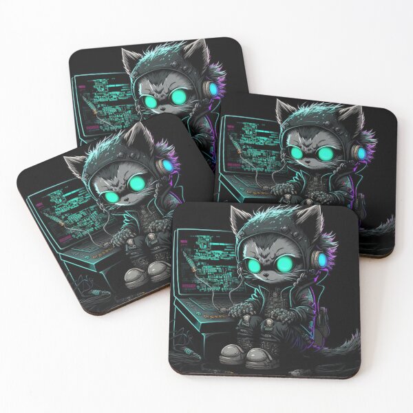 Item preview, Cyber cat hackers designed and sold by Shaani.