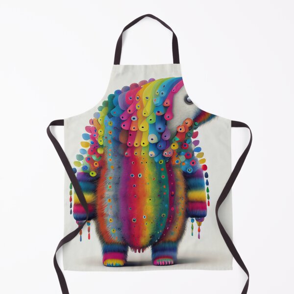 Item preview, Cute Psychedelic Rainbow Polar Bear Monster Digital Painting designed and sold by CodeAndColors.