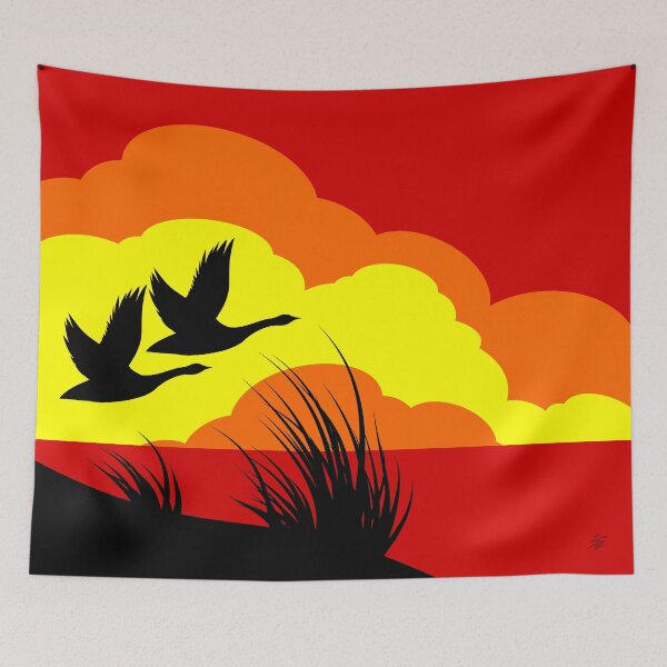 Item preview, Geese Flying In Sunset Over Water designed and sold by studioart.