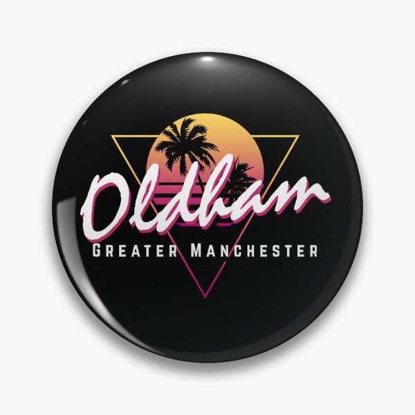 Item preview, Funny 80s Retro Sunset 'Oldham' Greater Manchester designed and sold by dinosareforever.