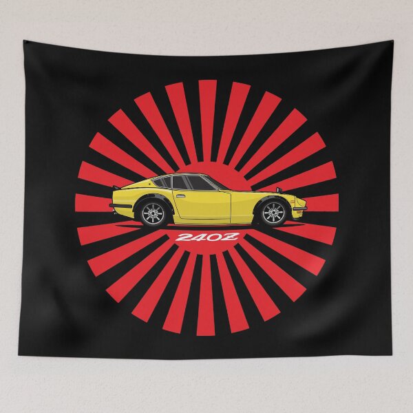Item preview, Yellow Datsun 240 z Japanese Sun designed and sold by blackdogshop.