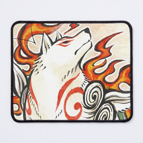 Item preview, Okami Amaterasu Wolf Spirit Japanese Sun God designed and sold by kawaiicrossing.