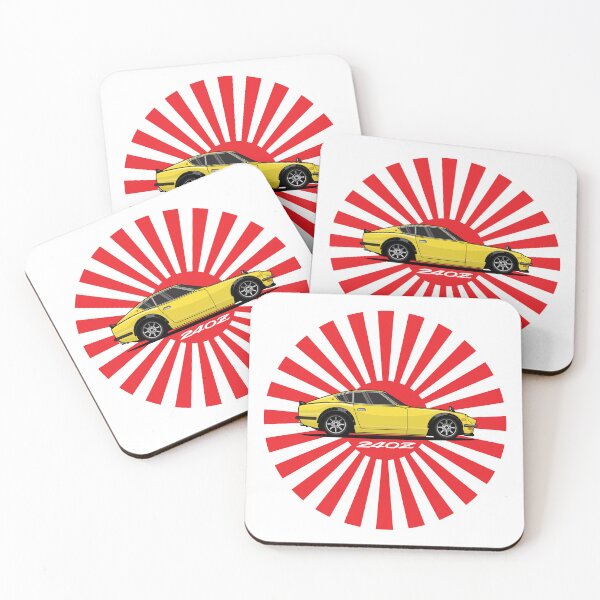 Item preview, Yellow Datsun 240 z Japanese Sun On white designed and sold by blackdogshop.