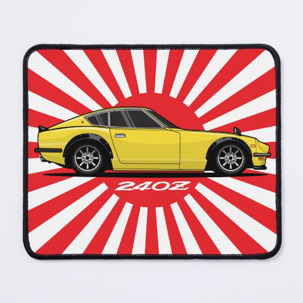 Item preview, Yellow Datsun 240 z Japanese Sun On white designed and sold by blackdogshop.