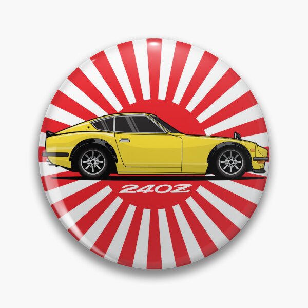 Item preview, Yellow Datsun 240 z Japanese Sun On white designed and sold by blackdogshop.