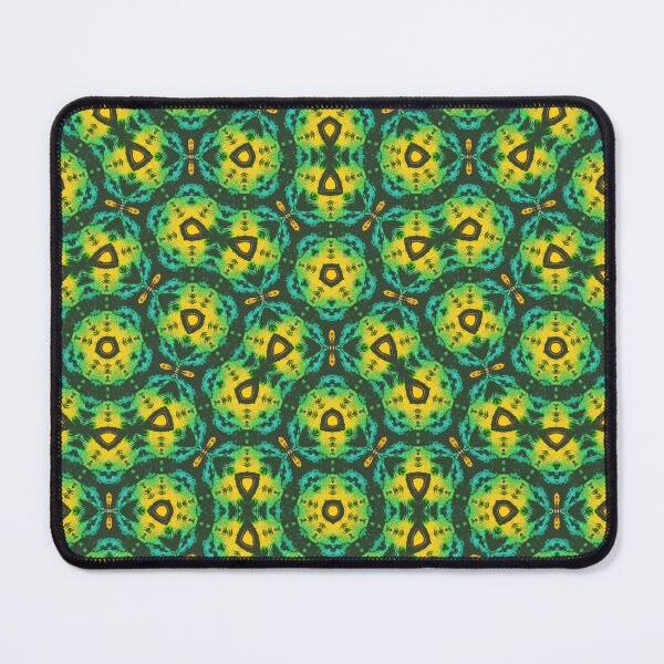 Item preview, Aqua Yellow and Black Geometric Penrose Seamless Print designed and sold by protegra.