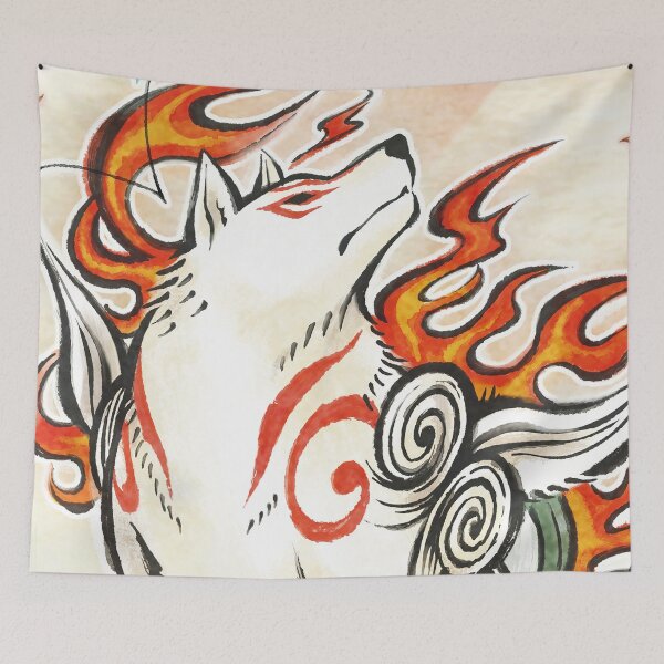Item preview, Okami Wolf God Spirit Japanese Aesthetic designed and sold by kawaiicrossing.
