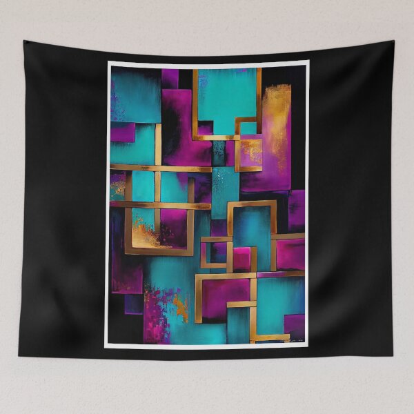 Item preview, Gold Digger - Overlapping Squares - Abstract Art designed and sold by Mitch-Angelo.