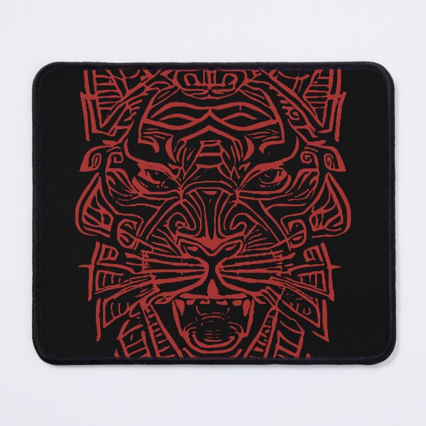 Item preview, Tiger Tribal Tattoo Tiger With a Slightly Human Face Red Version designed and sold by pelagio.