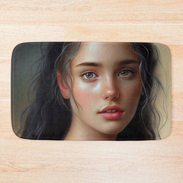 Item preview, Elegant Portrait of a Young Girl Digital Painting designed and sold by CodeAndColors.