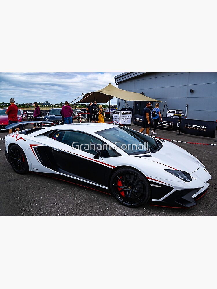 Lamborghini Huracan en blanc et noir Poster