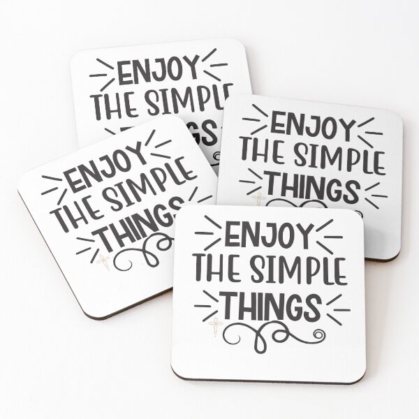 Item preview, Enjoy The Simple Things encouraging quote designed and sold by Kamzzi.