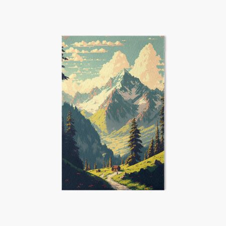 The Alps Art Board Print
