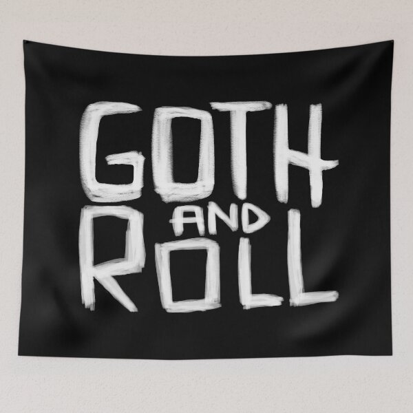 Item preview, Goth Pun, Goth and Roll, Goth Quote designed and sold by badlydrawnbabe.