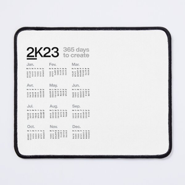 Item preview, 2K23 - 365 days to create - 2023 Calendar - white version designed and sold by Sub88 Studio.