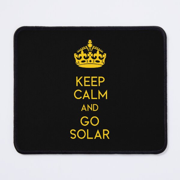 Item preview, Keep Calm and Go Solar - yellow designed and sold by EvieWoj.