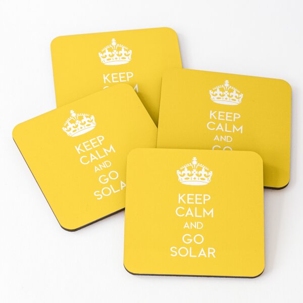 Item preview, Keep Calm and Go Solar - yellow designed and sold by EvieWoj.
