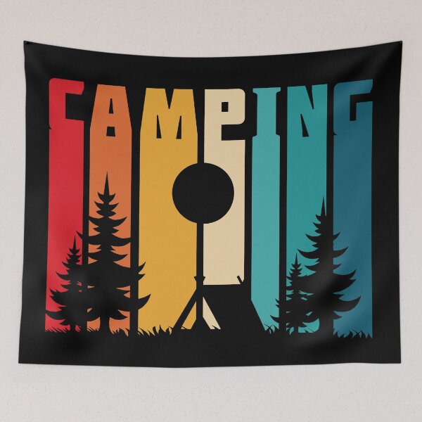 Item preview, Camping Retro Silhouette - Vintage Camping  designed and sold by molamode.