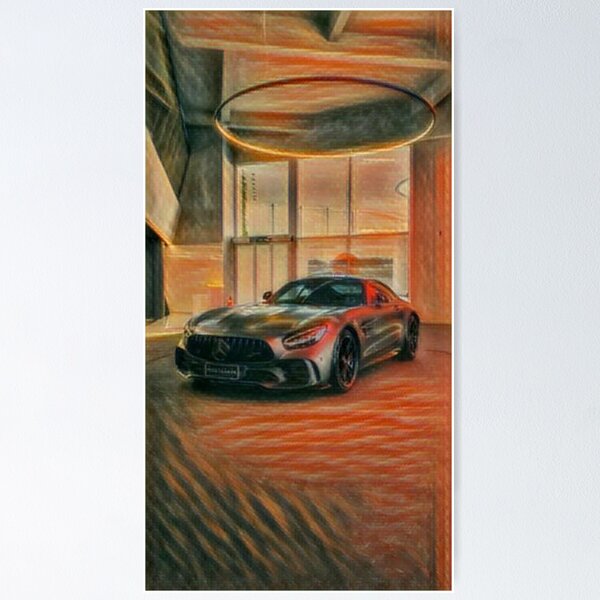 Wall Art Print Mercedes AMG GTR Car Poster