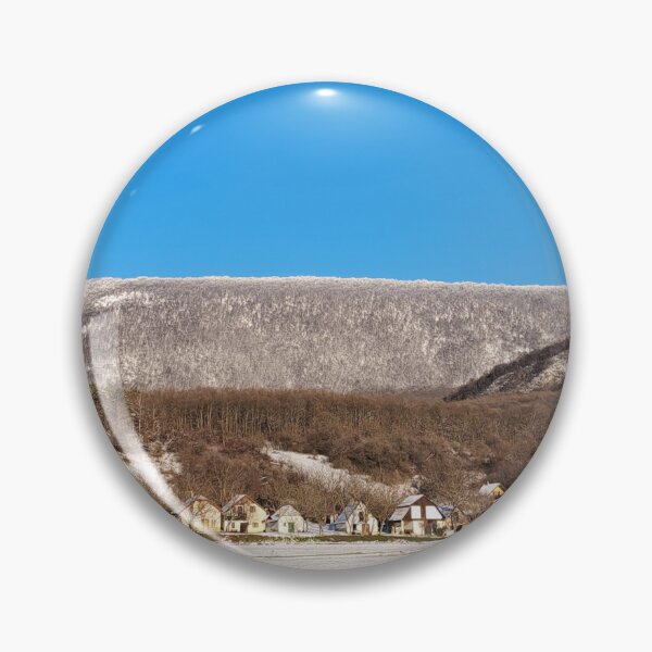 Item preview, The Cellar Village, with Mountains in the Background at Piliscsev "Nature Photography" designed and sold by Istvan Ocztos.