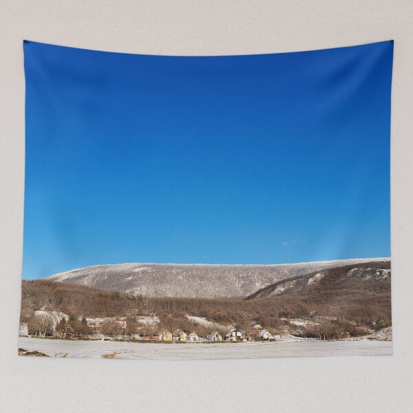 Item preview, The Cellar Village, with Mountains in the Background at Piliscsev "Nature Photography" designed and sold by Istvan Ocztos.