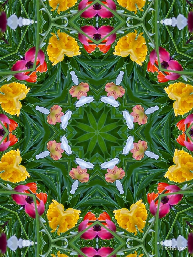 Thumbnail 3 of 3, Scarf, Spring colors pattern Spring pattern designed and sold by Tschousef.