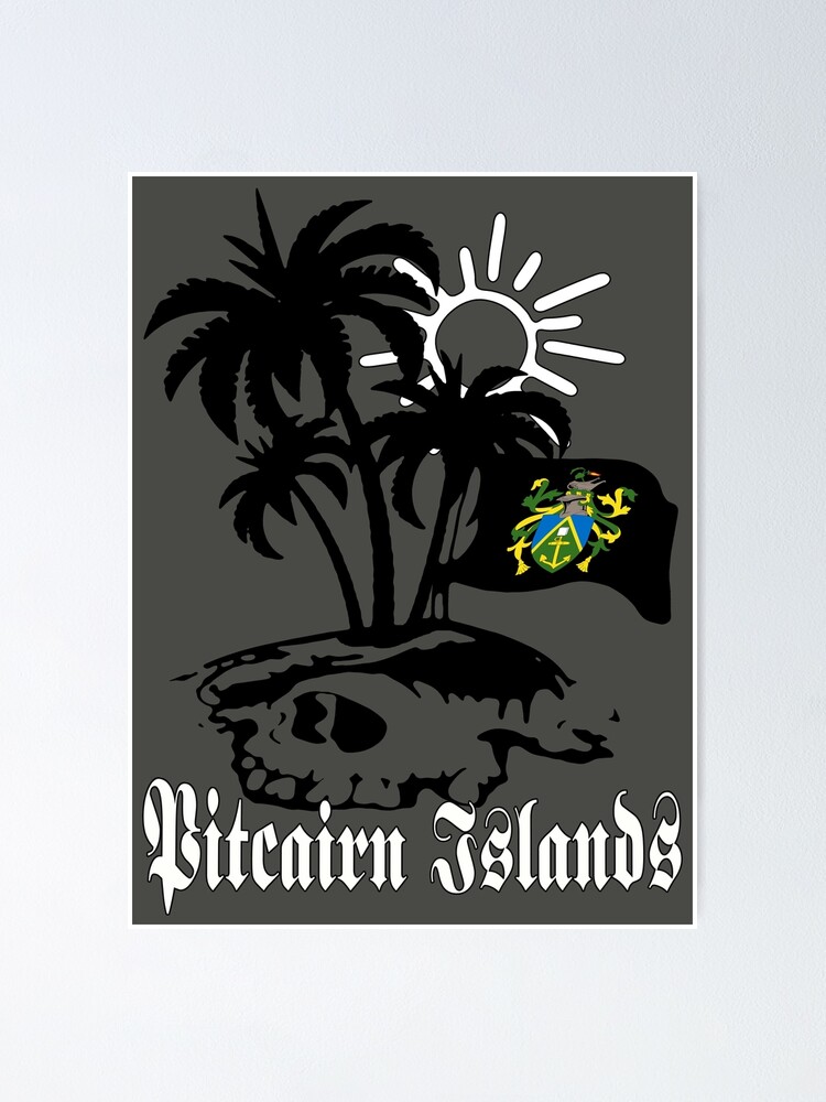 "Pitcairn Islands - Coat of Arms - Flag Design - Caribbean - South Sea