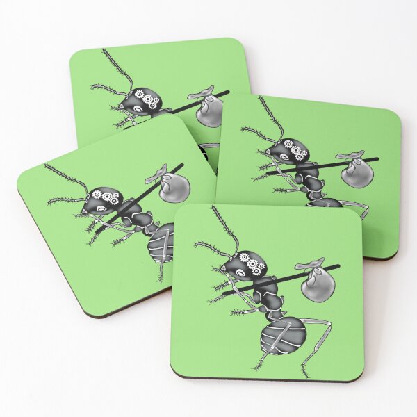 Item preview, Working ant, green background designed and sold by Osher-BioArt.